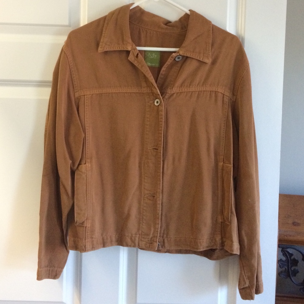 Brown tensel fabric jacket/shirt